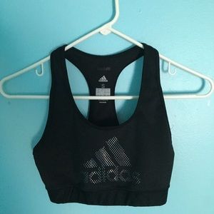 Black adidas sport bra